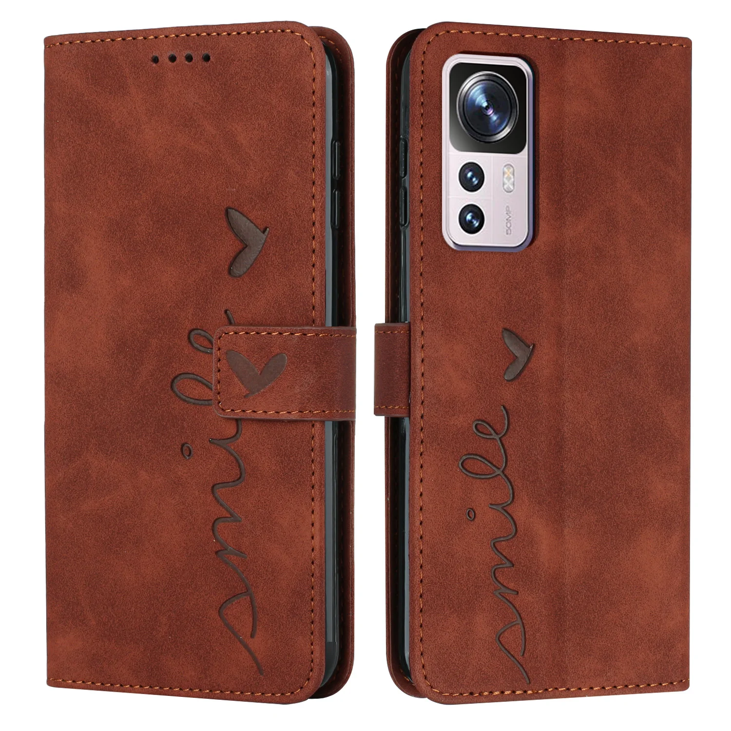 

For Xiaomi 12T / 12T Pro Core Phone Case, Love Silicone Flap Leather Case