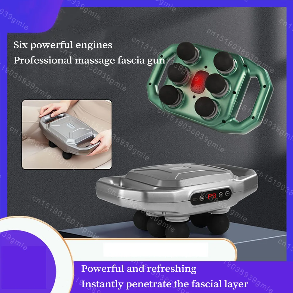 

Fascia Gun Six-Head Muscle Relaxation Massage Strong Professional Massage Gun Masajeador High frequency Vibration Waist Massager