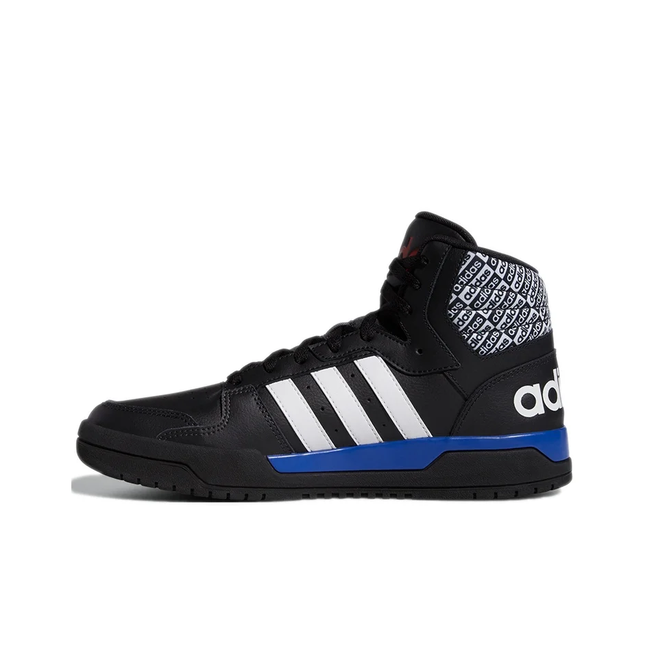 Adidas Neo Entrap Mid Leather Abrasion Resistant Mid top Skateboard Shoes Men's Black White GY0724