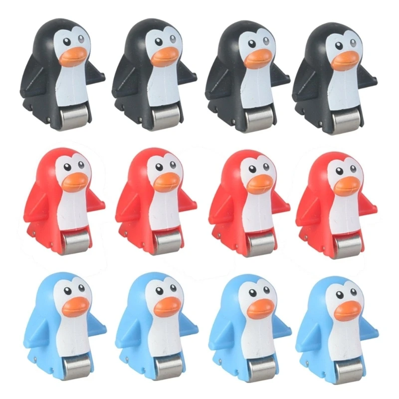 54DA Electric Stair Climbing Toy Accessory Penguins Figure Doll Set of 12 Track Toy Replacement Figure for Kids