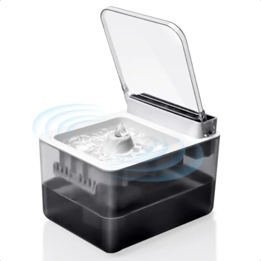 Tempat Minum Kucing Otomatis, Fountain Kucing, Tempat Minum Hewan Peliharaan, Tempat Makan dan Minum Kucing, Tutup Induksi Otomatis, Kapasitas Besar 3L