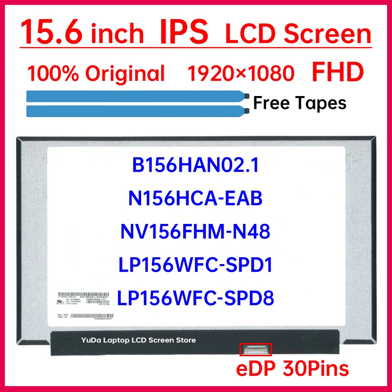 

15,6-дюймовый ЖК-экран для ноутбука LP156WFC-SPD1 N156HCA-EAB B156HAN02.1 для Lenovo ideapad Gaming 3-15ARH05 3-15IMH05, матричная панель дисплея