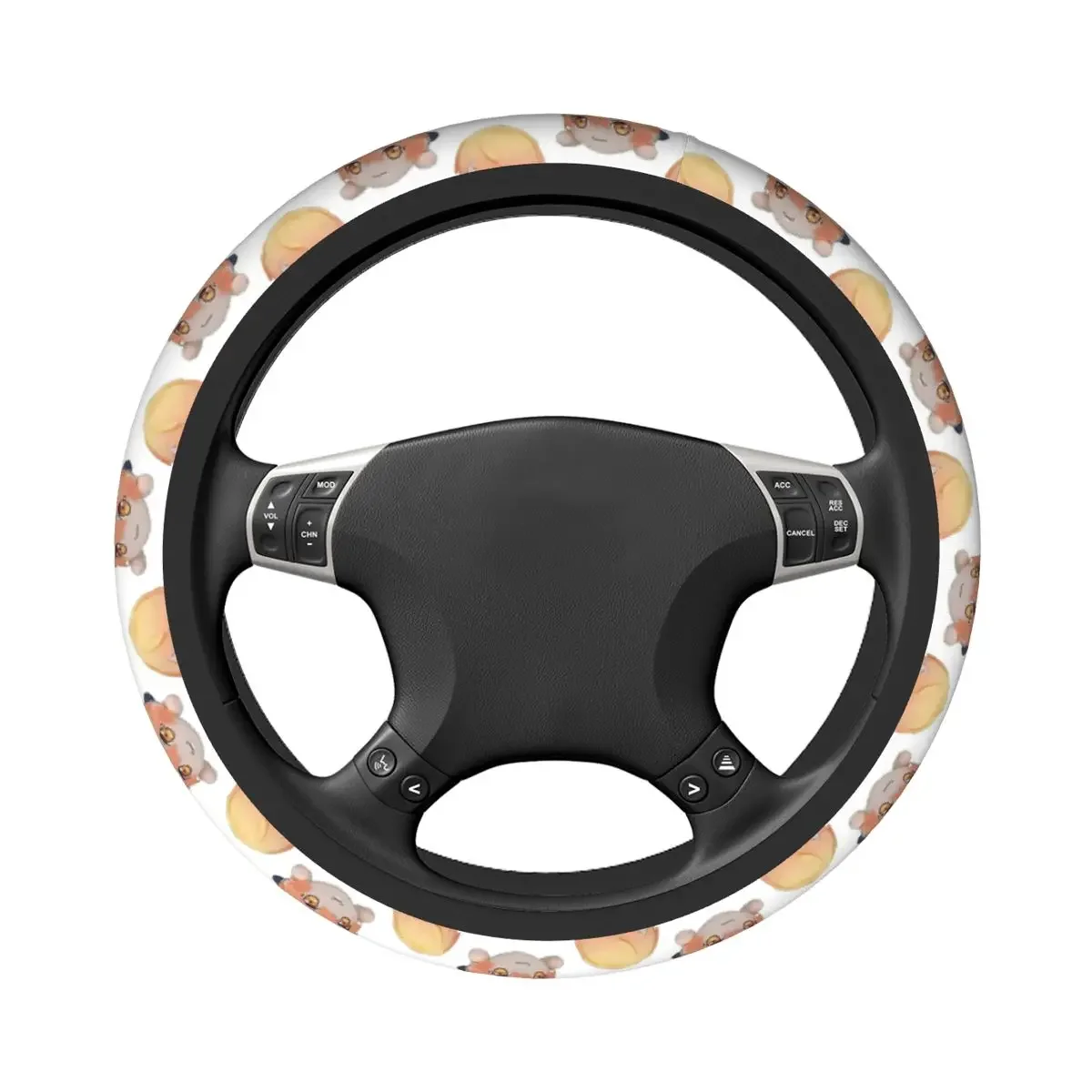 Wonderlands X Showtime Plaid Car Steering Wheel Cover 38cm Non-slip Collage Suitable Car-styling Steering-Wheel Accessories