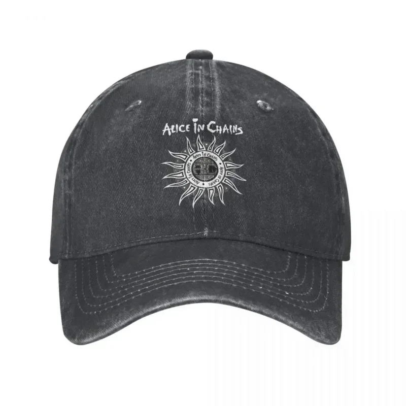 New Baseball Caps Alice In Chains Band Accessories Unisex Vintage Distressed Cotton AIC Heavy Metal Cap Adjustable
