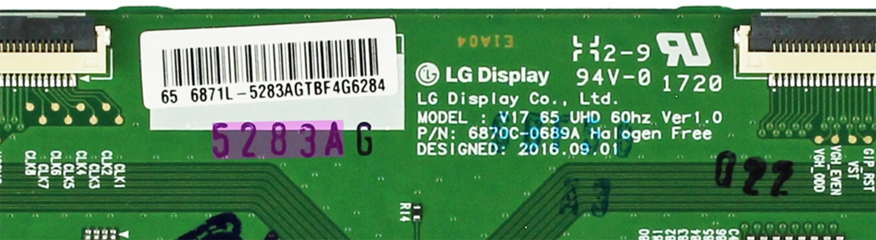 Logic V17 65 inci UHD 4K 60HZ VER1.0 tampilan papan logika untuk 65UJ6200-UA Board NC650DGE TV TV t-con Board