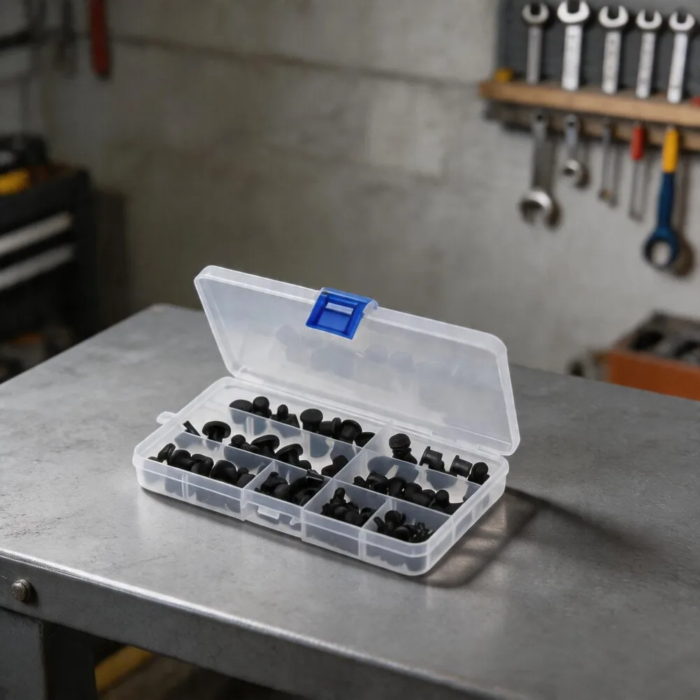 118pcs T Type Silicone Rubber Stoppers 4mm 5.5mm 6mm 6.5mm 7.5mm 8mm 8.5mm 9.5mm for Workshop Lab and Office Use