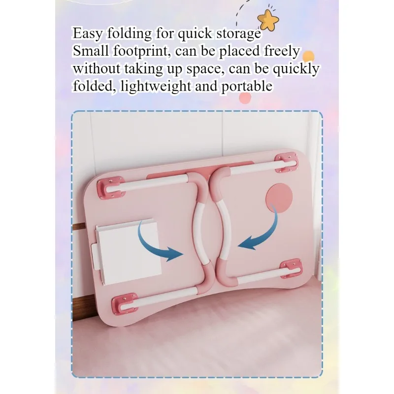 Bed Small table Foldable computer desk Student dormitory Upper bunk Desk Study table Writing table Color table view 5