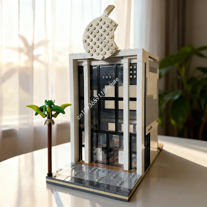 567 قطعة MOC متجر أبل وحدات بناء بديل نموذج بناء هدايا عيد الميلاد كتل لعبة العمارة لتقوم بها بنفسك الطوب عيد ميلاد الاطفال #1