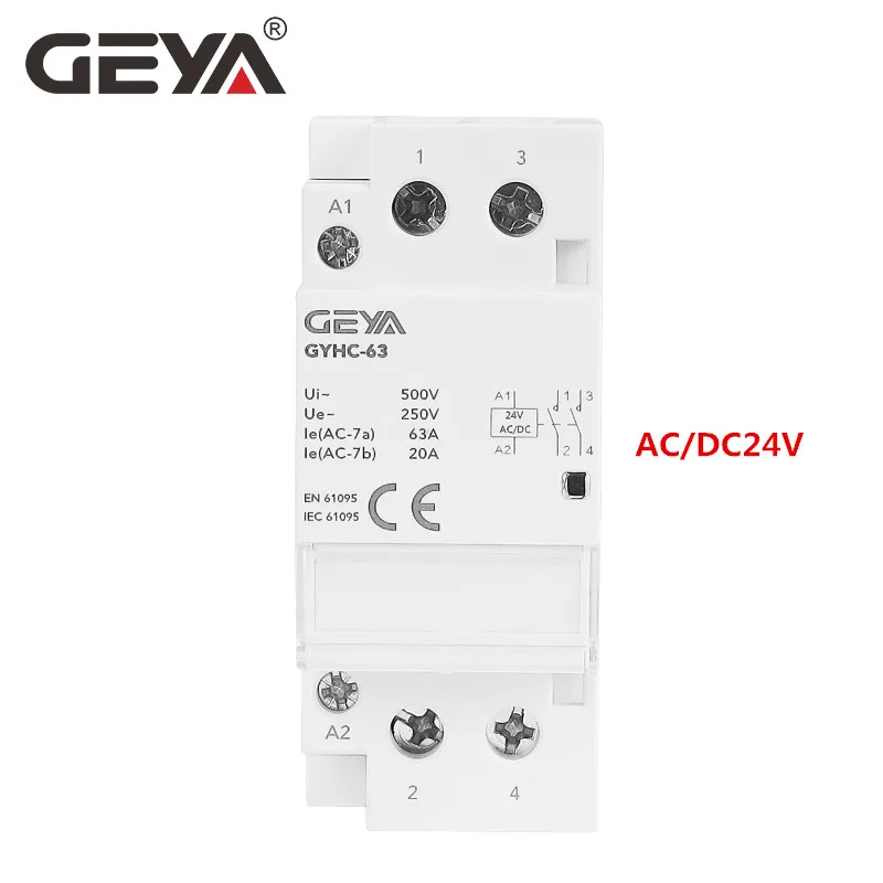 GEYA G2R DIN-Spoor 2P ATS Elektrische Schakelaar Handmatige Overdrachtschakelaar 110v 220v Rol Pc Type Schakelaar Stadsmacht Aan Generator 63a