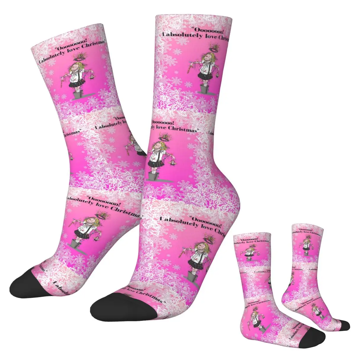 Eloise At Christmas chaussettes Harajuku bas super doux toutes saisons chaussettes longues accessoires pour homme femme cadeau d'anniversaire