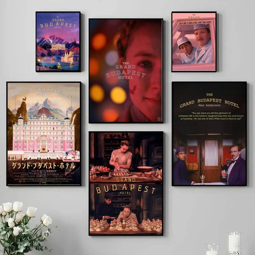 ملصق فندق The Grand Budapest ملصق فني ذاتي اللصق مقاوم للماء ملصق ورق مقهى بار ديكور جدران الغرفة #1