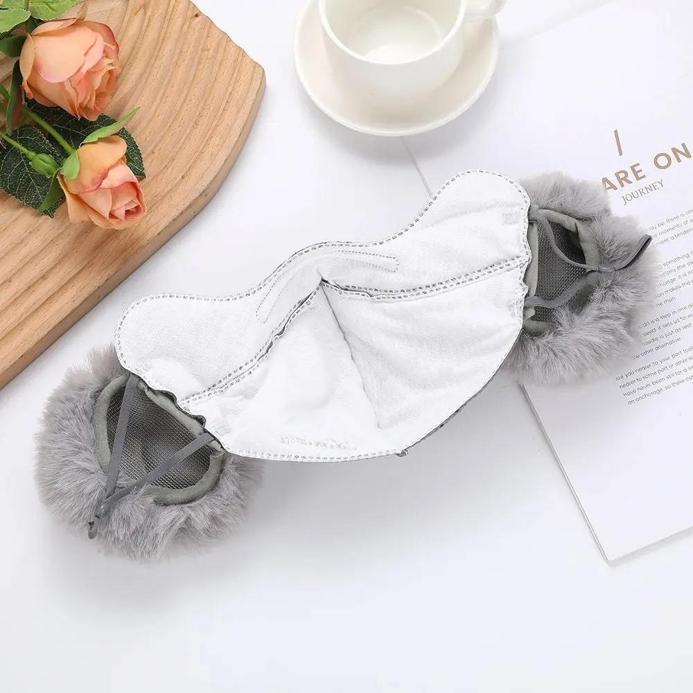 Simple Plush Thermal Earmuffs Mask Autumn Winter Windproof Fleece Winter Mask Warmer Earflap Dustproof Cycling Earflap