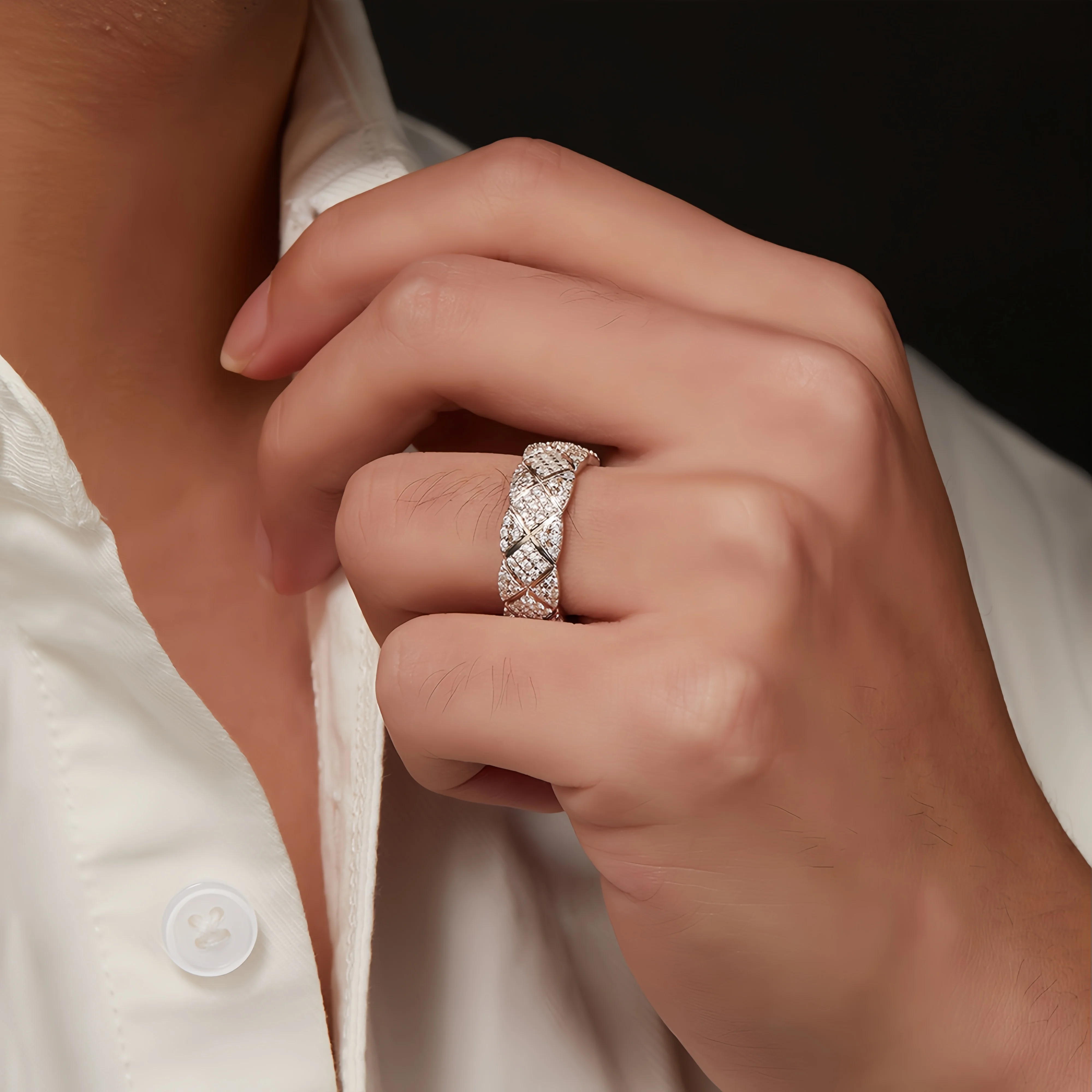 

Кольцо Veeie Veein Luxury Brand из стерлингового серебра S925 с муассанитом, бестселлер из Европы и Америки, источте ощущение изысканности