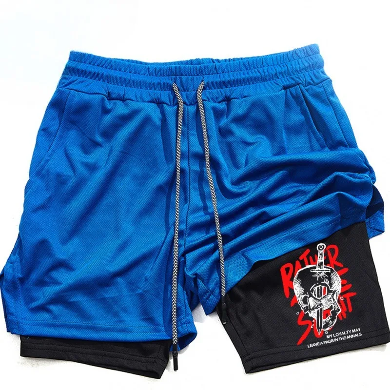 Summer Sport Casual Fashion Double Layer Shorts Breathable Comfortable Training Fitness for Men Running Towel Loop Running Short