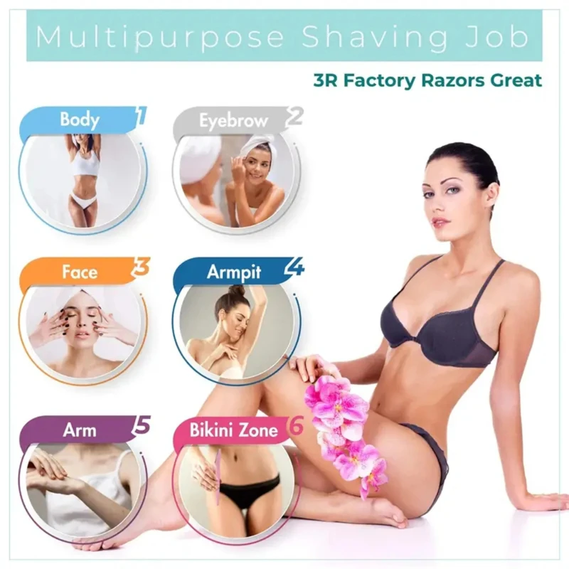 

5/10/30/40pcsbrow Razor and Face Razor for Women and Men, Eyebrow Hair Trimmer and Shaver with Protective Cover,Safe