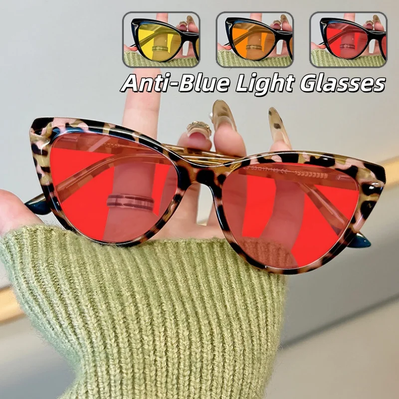 

2026 Retro Cat-Eye Night Vision Anti-Blue Light Glasses Specialized Computer Gaming Eyeglasses Eye Protection Comfortable