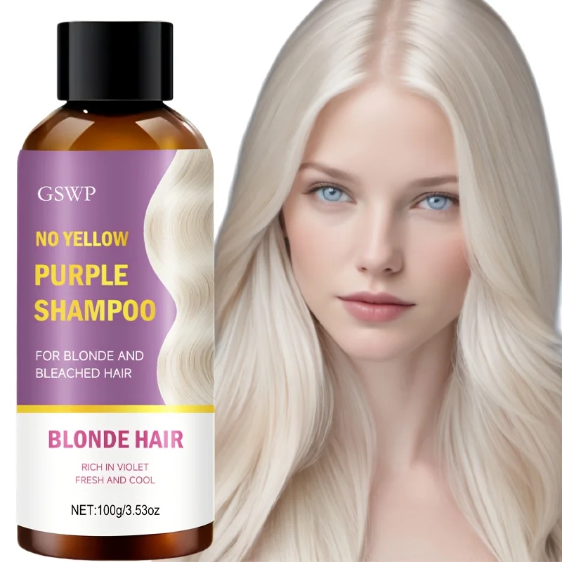 

GSWP Anti-Yellow/Purple Shampoo, gently cleanses, is suitable for blonde, gray, silver hair,improves rough, dry hair.Gift.100g