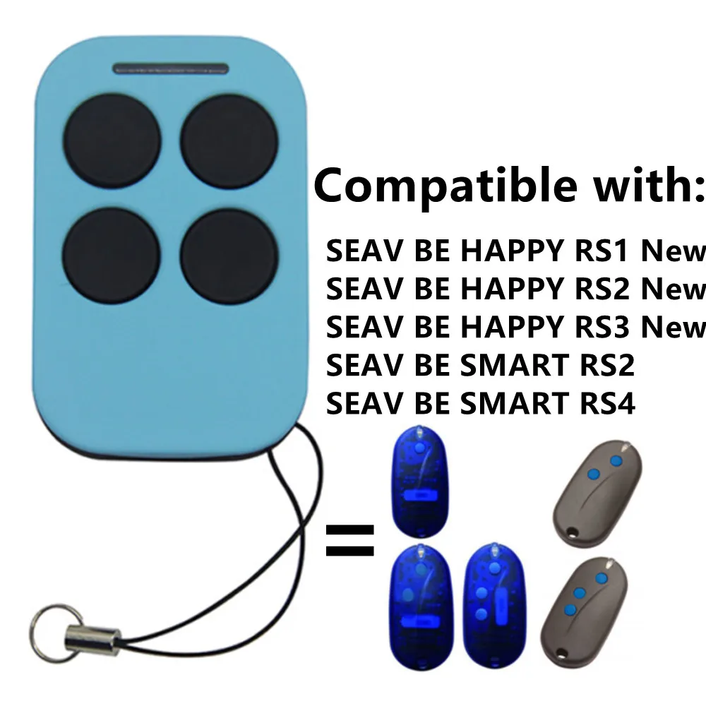 

Пульт дистанционного управления для гаражных дверей SEAV BE HAPPY RS1 RS2 RS3 SMART RS2 RS4 433,92 МГц