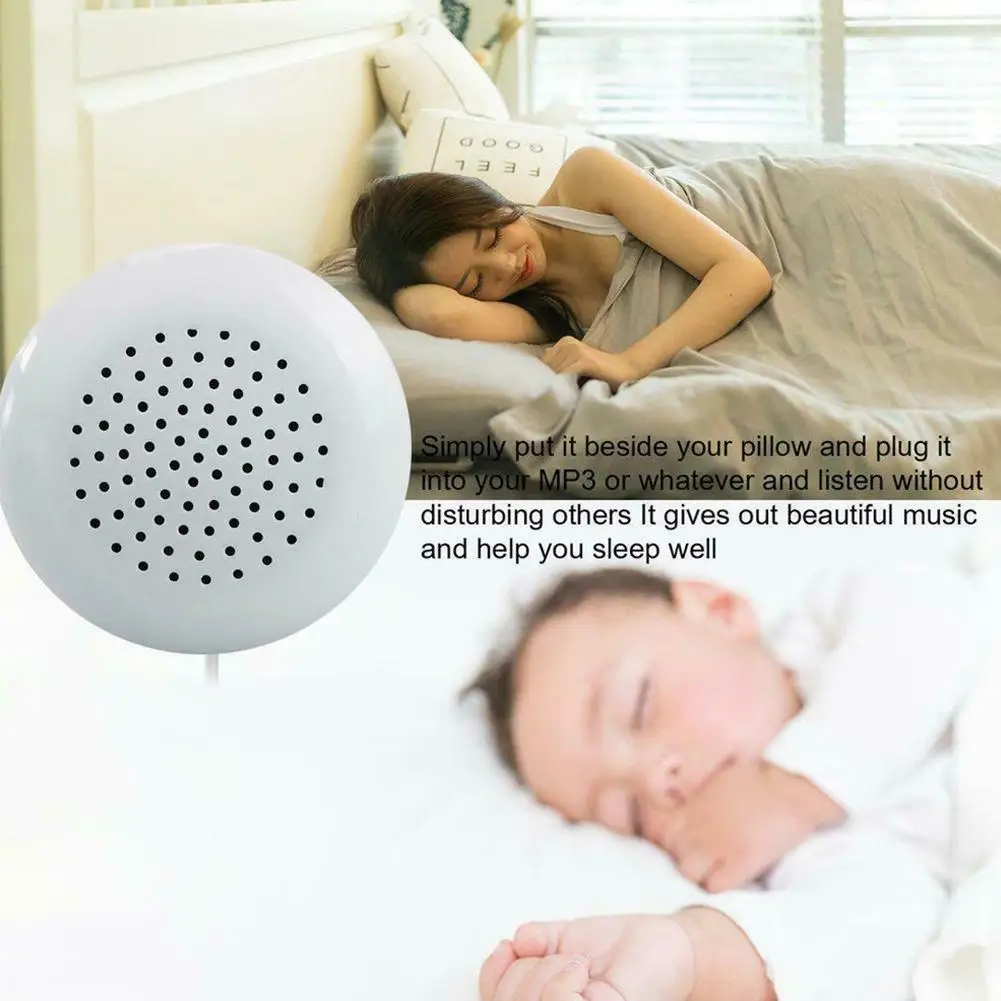 3.5mm Music Pillow Mini Speaker Portable Plug Neck Pillow Speaker For Music Player Mobile Phone Wired Pillow Speaker