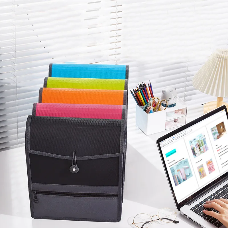 A4 Large Capacity File Bag Student Test Paper Storage Bag Desk Organizer