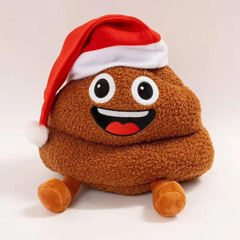 The latest fun and humorous Christmas poop pillow Kawaii stuffed plush toy doll cartoon anime cute children's birthday gift doll