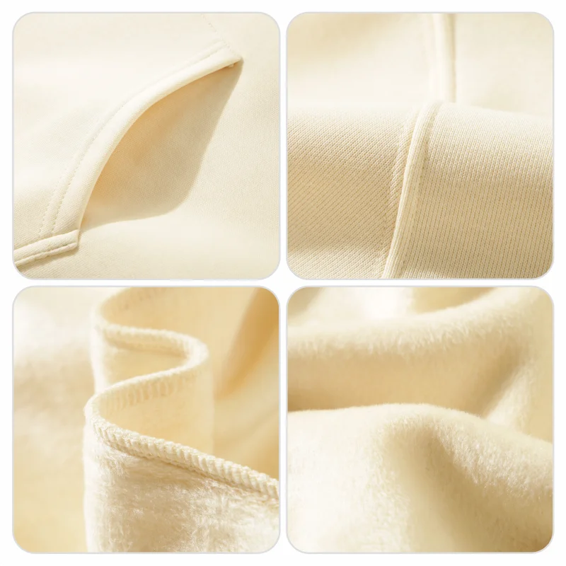 free Custom hoodie print logo image fleece autumn winter casual work clothes men women Preppy style team clothing pure cotton image 2