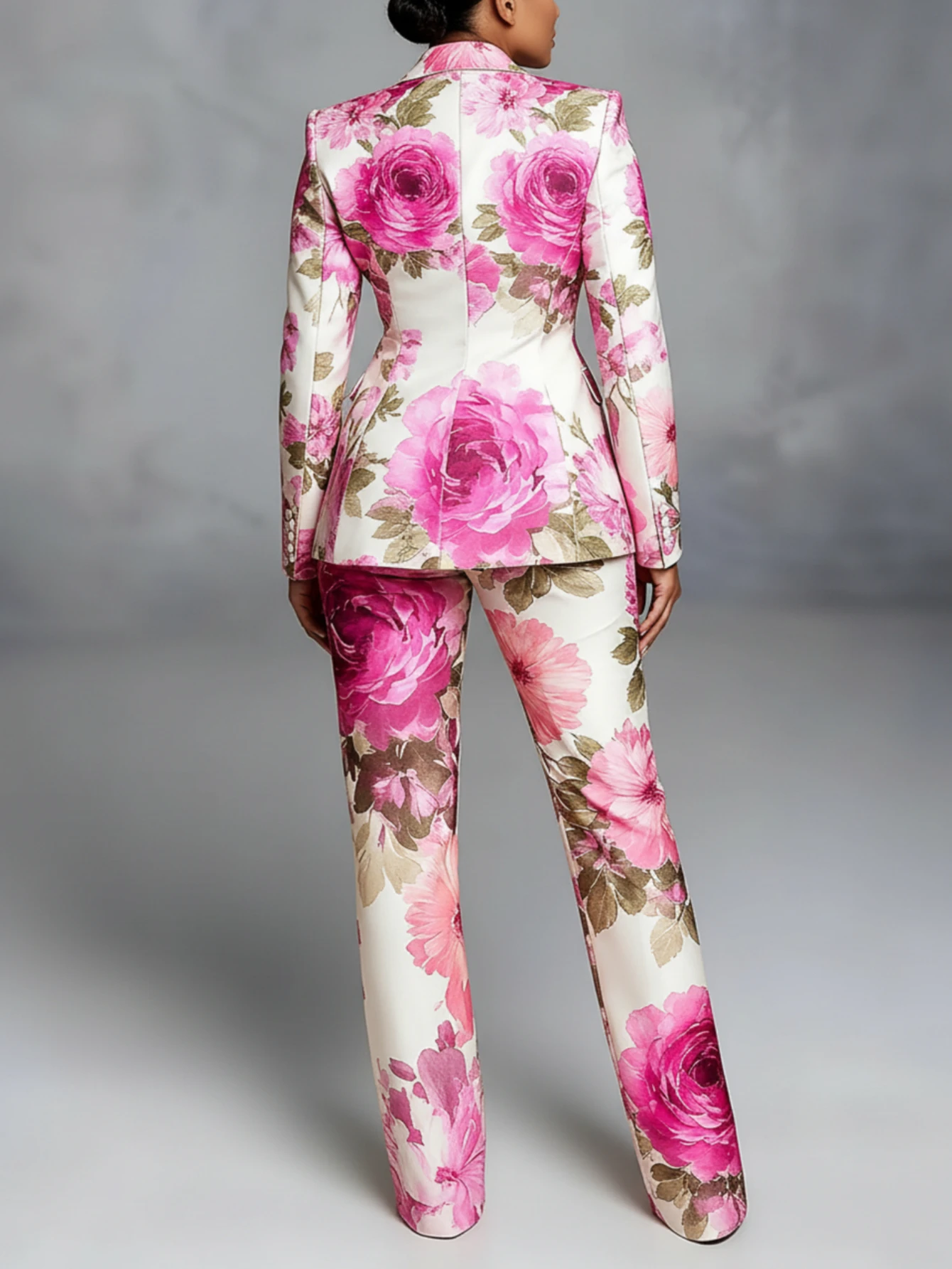 여성용 노치드 라펠 긴소매 프린트 블레이저 플레어 롱 - Women'S Formal Wear Pants 리뷰 및 가격