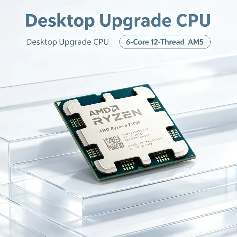 AMD Ryzen5 7500F Desktop CPU 3.7GHz 6‑Core 12‑Thread 5NM L3 32M 100‑000000597 Socket AM5 PC Upgrade Processor