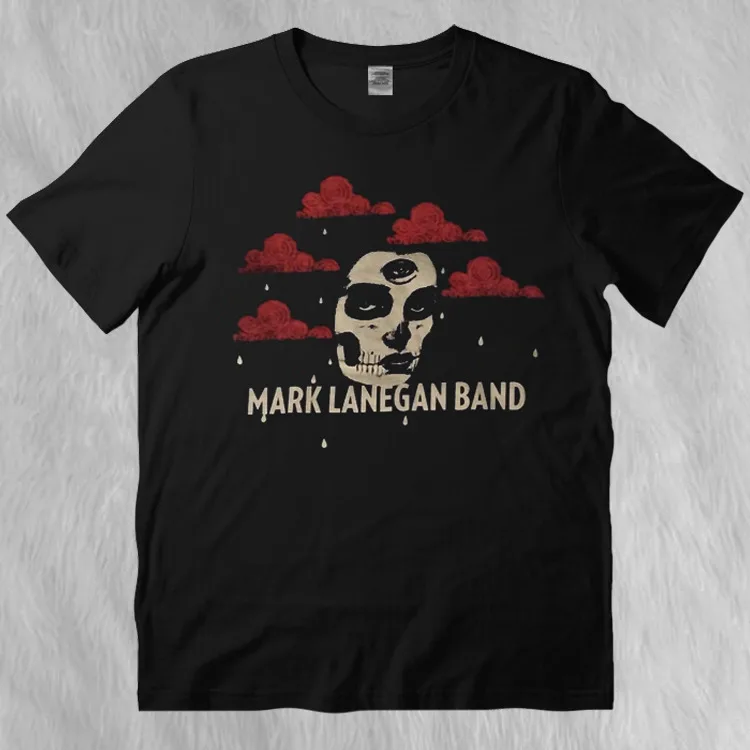 Vintage Mark Lanegan 90s estilo retro camiseta negra de tamaño completo