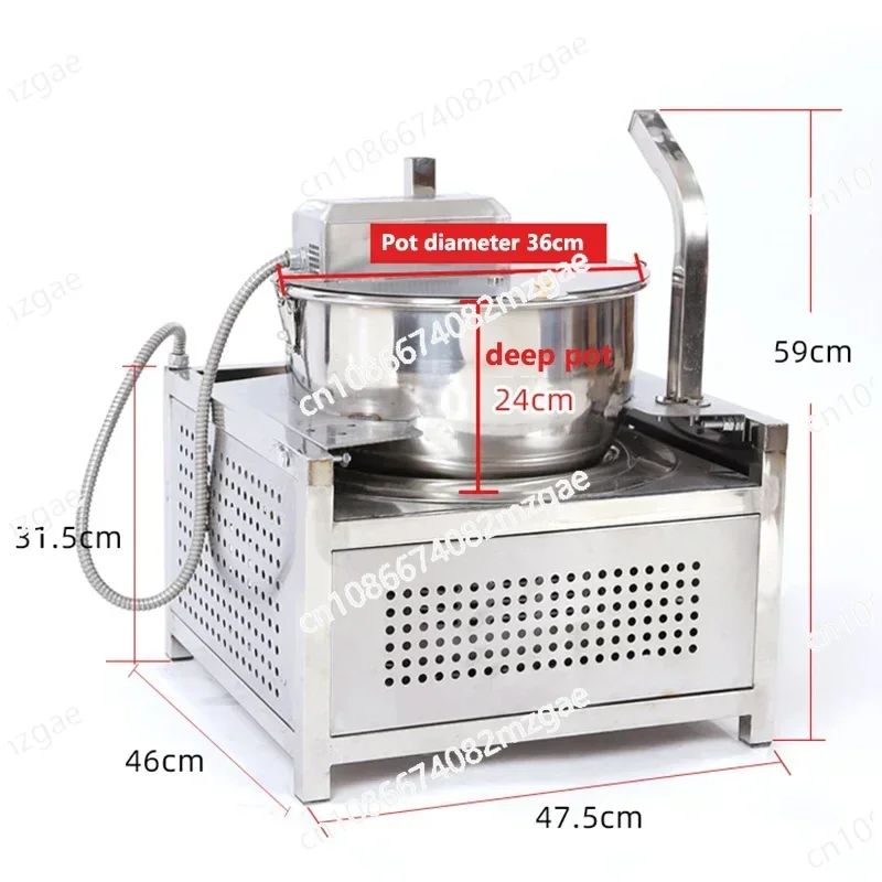 5000W Household Automatic Gas Popcorn Machine 220V, Dual Heat Electric Hot Air Corn Popper for Indoor Entertainment