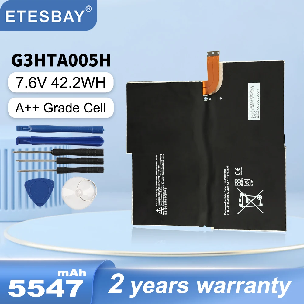 ETESBAY MS011301-PLP22T02 노트북 배터리, 마이크로소프트 서피스 프로 3 1631, G3HTA005H, 1577-9700, 42WH, 5547mAh