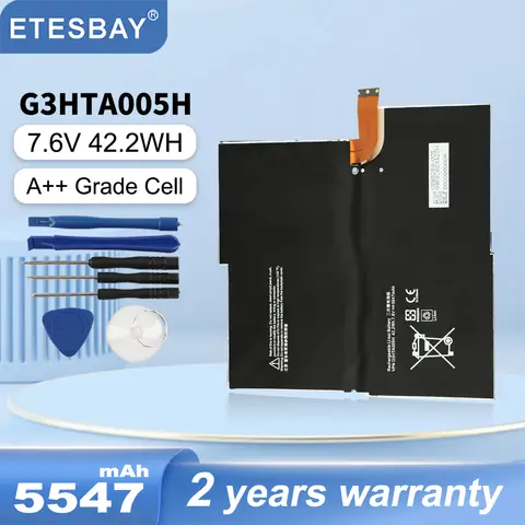 ETESBAY G3HTA005H MS011301-PLP22T02 For MICROSOFT SURFACE PRO 3 1631 G3HTA009H 1577-9700 42.2WH/5547mAh  Laptop Battery