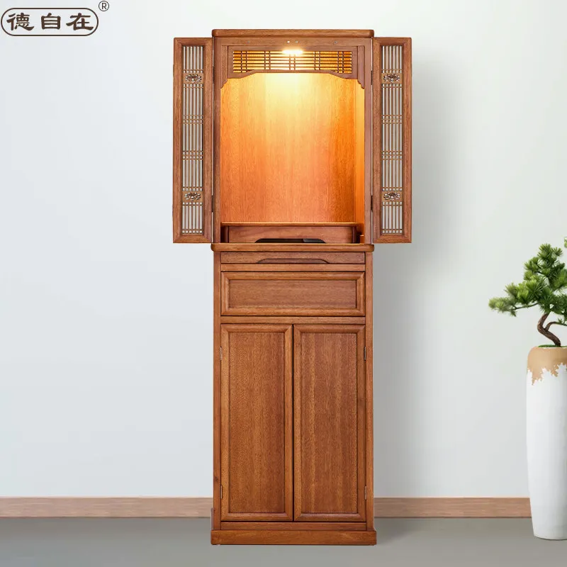 CX solid wood shrine offering table shrine for home use new Chinese vertical cabinet simple shrine