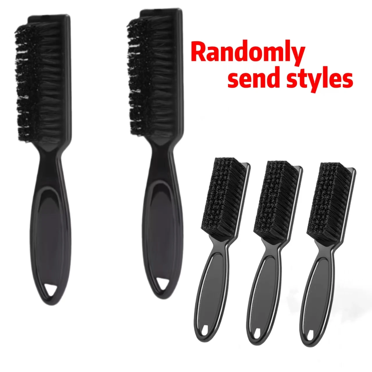 Set Barber Neck Duster Brush Plastic Handle Hairdressing Soft Hair Cleaning Brush Head Shape Carving Cleaning Brush Styling Tool