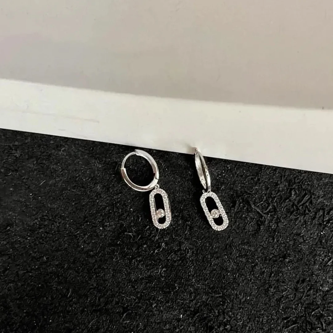 

Premium Quality 925 Sterling Silver Jewelry Circle Earrings for Women.Trendy Wedding Jewelry Accessories, Engagement Gifts