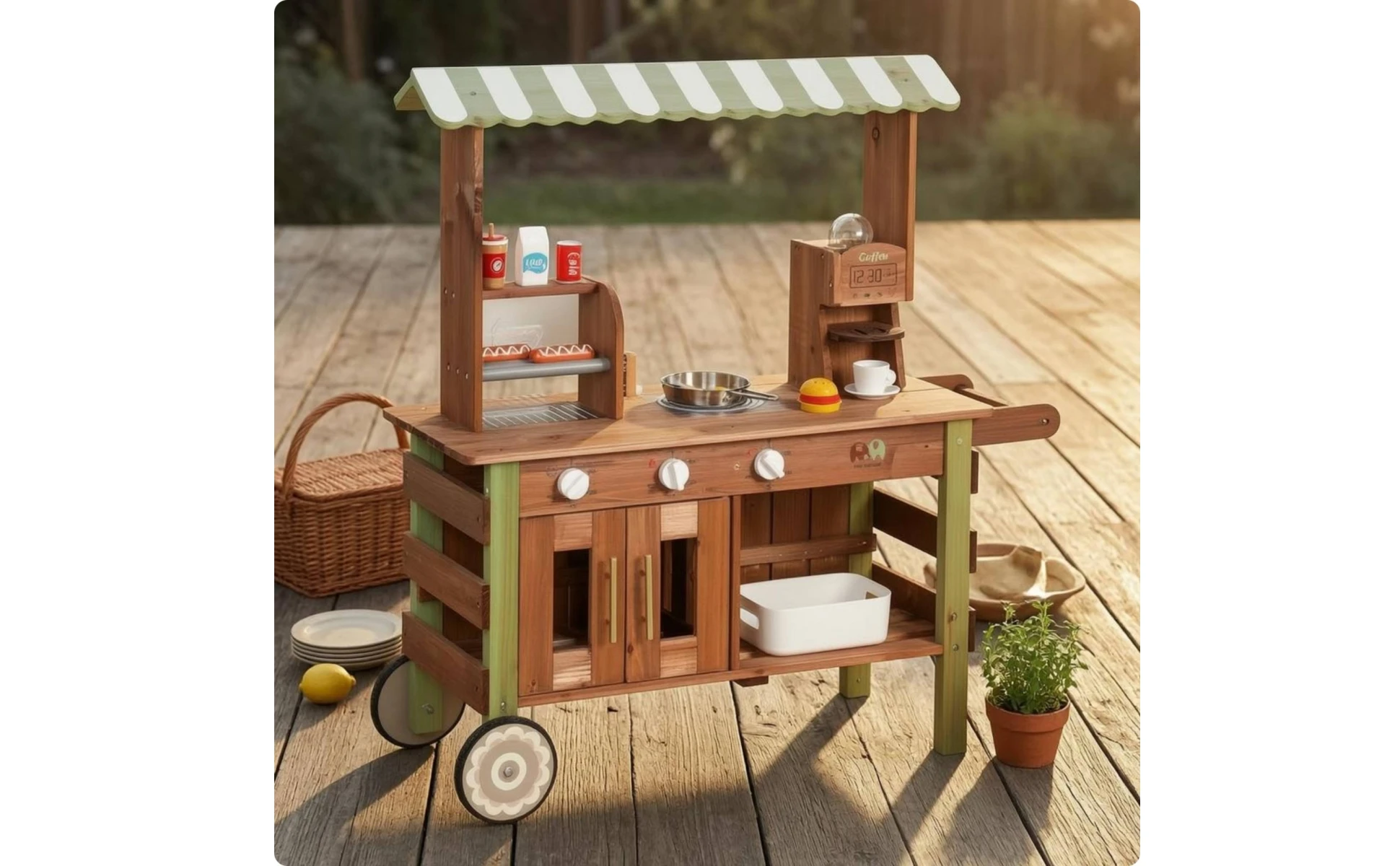 Wooden Market Stand Storage Shelves Children's Market Stand Grocery Store Playset Imagination Wooden Market Stand Storage Shelves Children's Market Stand Grocery Store Playset Imagination