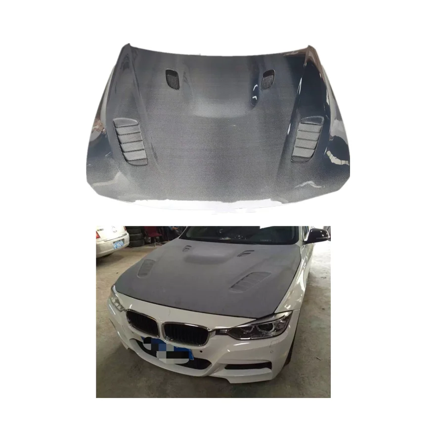 BMW F30 Accessories Engine Hood For BMW F30 3 Series Upgrade V Style Bonnet BMW F30 Carbon Fiber Hood