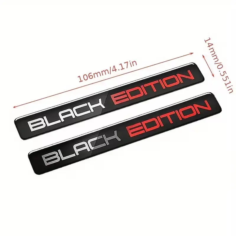 Black Edition 3D Car Body Badge Limited Edition Racing Sport Emblem for Rear Trunk Side for Car Motorcycle Sticker