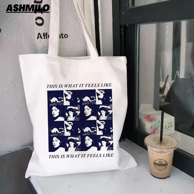 Women Canvas Tote Bags Gracie Abrams Vintage Graphic Shoulder Shopper Bag Storage Travel Bag Handbag Shopping Fans Bag
