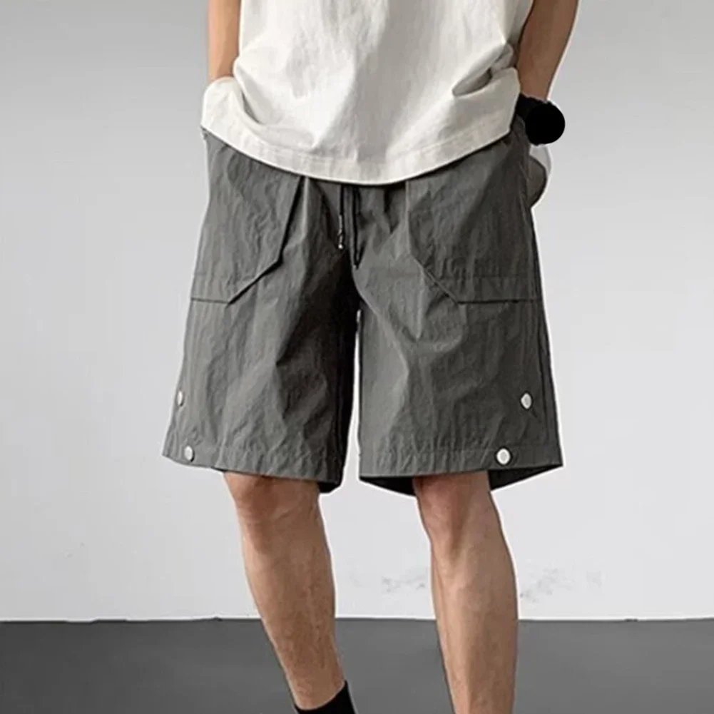 Trendy Casual Shorts Mens Ice Silk Shorts 2XL Breathable Quick Drying Shorts Quick Drying Shorts Medium Waist Slight Stretch