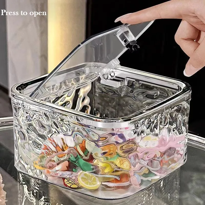 Acrylic Hair Tie Organizer for Headband Bows Cotton Swab Organization Hair Accessories Organizer Storage Box Desk Organizer