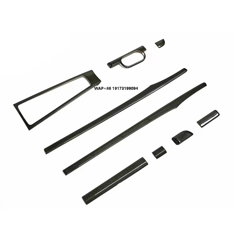

991 718 981 982 Bxoster Pre-preg Carbon Fiber Central Control Cover Car Interior Trims Auto Interior Accessories