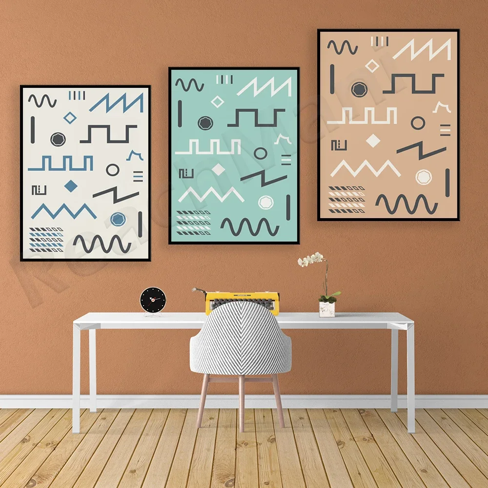 Synthesizer Waveform Print - Synthesizer Music Poster, Oscillator Waveform, Abstract Studio Decor, Musician, Music Producer Gift