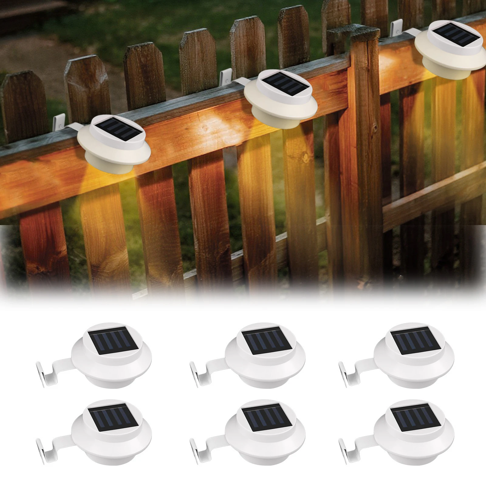 

3 LED Solar Gutter Light,Outdoor LED Fence Light,Exterior Wall,Garden,Backyard,Sidewalk,Terrace Lighting,Intelligent Sensing