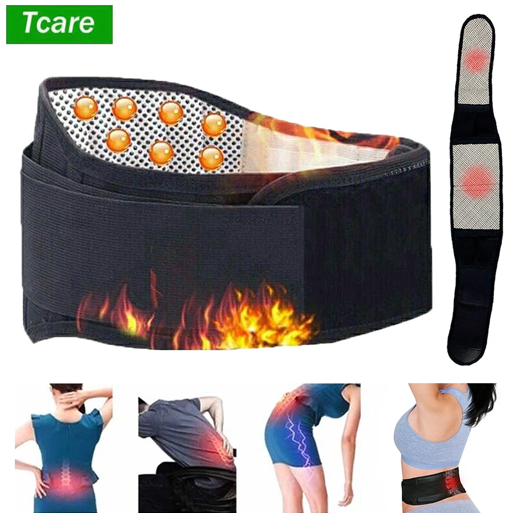 Tcare Tourmaline Waist Brace Support Belt Band Self Heating Lower Back Supports Magnetic Therapy Lumbar Waist Bandage Waist Belt