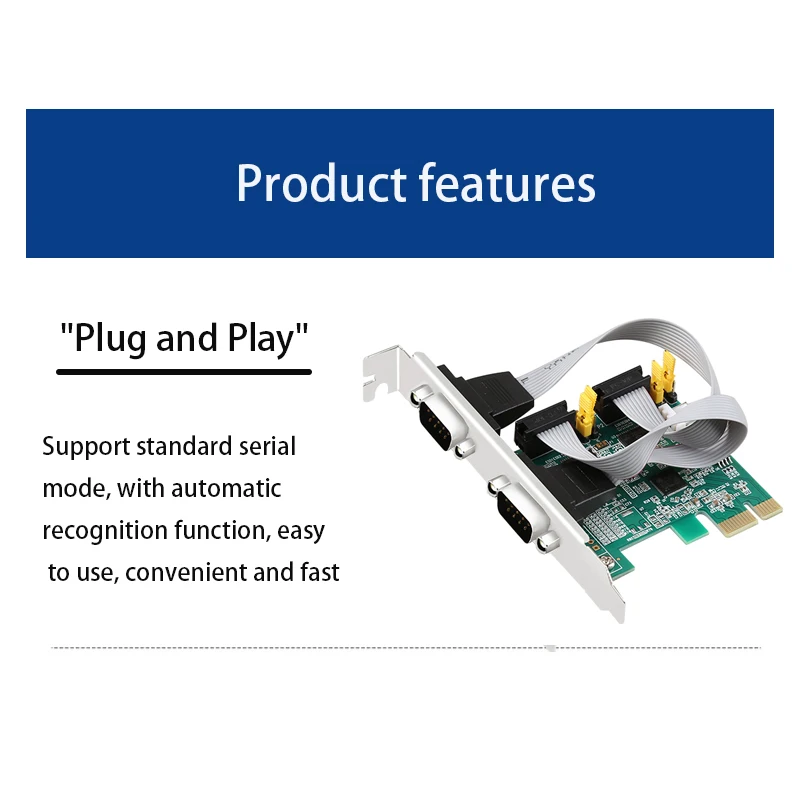 Adaptateur de carte Riser PCI-E adaptatif de jeu pour PC, convertisseur de carte série PCI express vers port série RS232 6 000