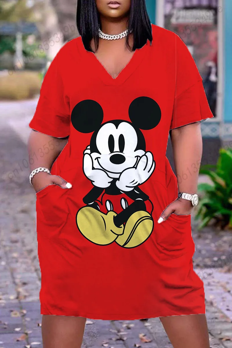 Robes longues élégantes pour femmes, vêtements pour femmes, grande taille, Disney, robes longues d'été, vêtements pour femmes, g