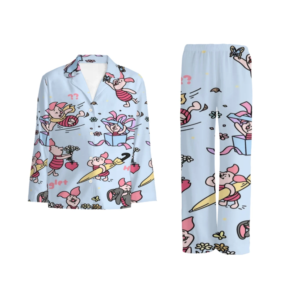 

Disney pajama set with a cozy button-up long sleeve top and elastic waistband pants, perfect for men and women.