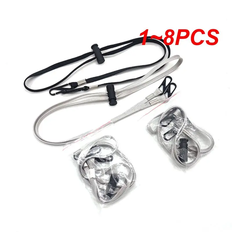 

1~8PCS Adjustable Anti Slip Face Mask Hanging Lanyard With Clips Buckle Holder Strap Eyeglass Sunglasses Lanyard Hat Anti-lost