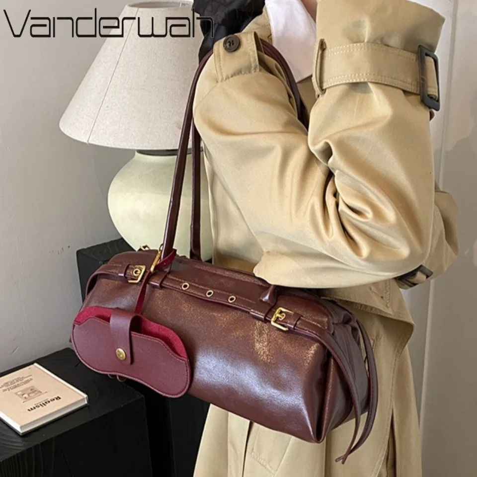 

Retro Pu Leather Shoulder Crossbody Bag All-match Handbags and Purses 2025 Hot Sale Tote Bags for Women Girls Bolsa Mujer